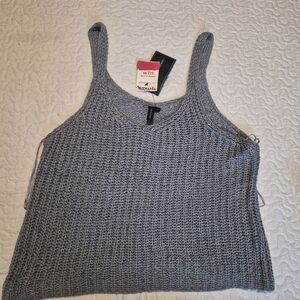 moon & madison Gray Knit Tank Top